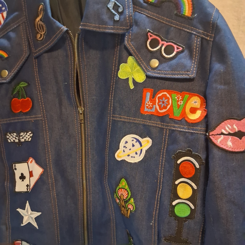 Rocketman Taron Egerton Jacket Elton John Rockstar Blue Denim Jacket Medium - Picture 2 of 11